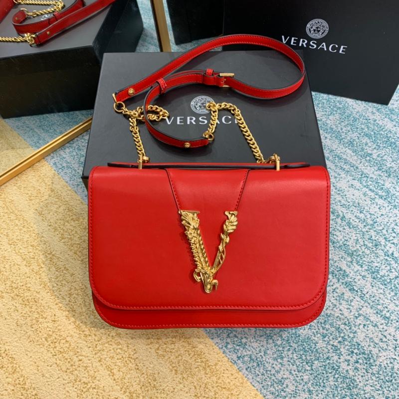 Versace Chain Handbags DBFG985 Plain Red
